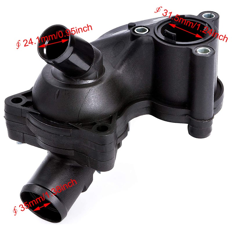 KAKO Thermostat Housing Assembly Compatible with Ford Explorer Thermostat Housing 2002-2010, for Ford Explorer & Mercury Mountaineer V6 4.0L Engine Thermostats Housing Replace# 2L2Z8592AA, 2L2Z8592BA - Image 4
